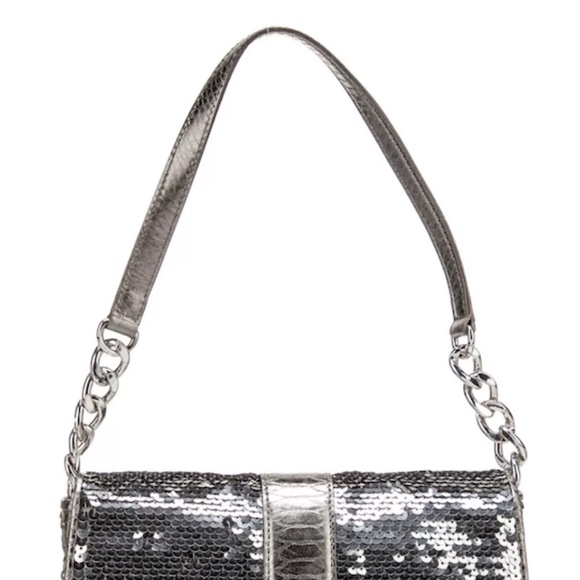 MICHAEL KORS Gunmetal/Dark Silver Sequin Purse - Picture 4 of 13